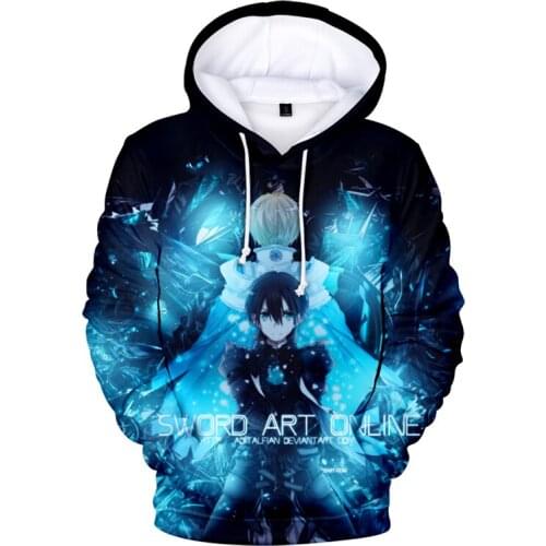SAO Hoodie Sword Art Online 3D Print Hooded Casual Sweatshirt Men Women Fashion Hot Sale Anime 3D Hoodies Sword Art Online