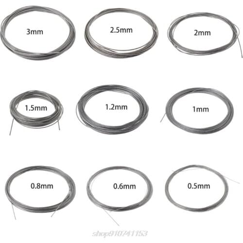 New 10m 304 Stainless Steel Wire Rope Soft Fishing Lifting Cable 7×7 Clothesline M05 21 Dropshipping