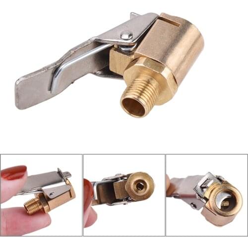 Car Truck Brass Air Pump Chuck Tyre Valve 8mm Pump Valve Clip Clip Clamp Connector Adapter