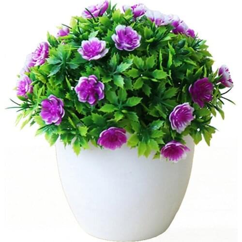 2021 New Potted Artificial Flower Vivid Decor Props Vivid Flower Artificial Bonsai for Home Artificial Flower