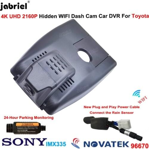 4K 2160P Wifi Car Dvr Dash Cam Camera 24H For Toyota CHR LE XLE fwd awd AX10 AX50 2016 2017 2018 2019 2020 2021 For Toyota IZOA
