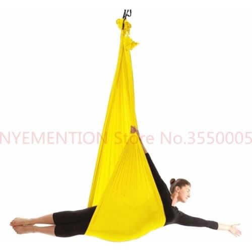 6meter length Latest Multifunction flying Yoga Hammock Swing Trapeze Anti-Gravity Inversion Aerial Traction Device 5pcs