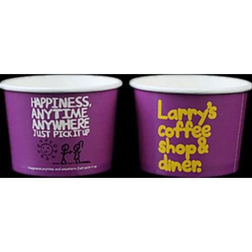 50pcs Purple double-coated ice cream paper bowl 5oz/8oz/16oz creative handmade DIY dessert yogurt ice porridgec cups with lid