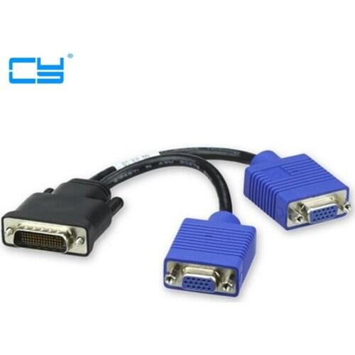 59pin dvi dms-59 pinos para dual vga cabo de video para 2vga 20 cm