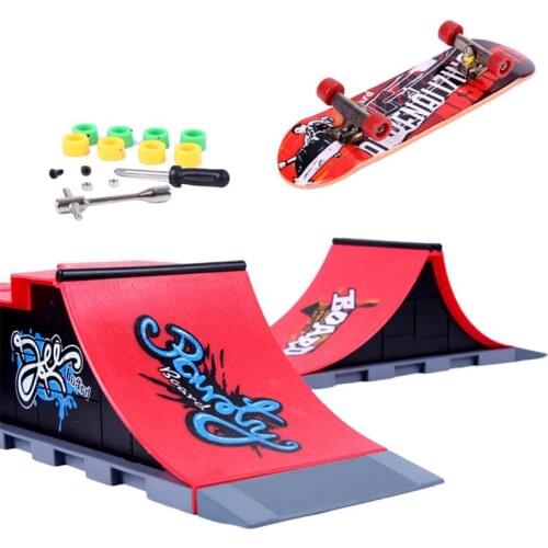 6 In 1 Mini Finger Park Figure Skate Scene Board Venue Combination Toys Skateboarders Ramp Track Toy Set For Boy Christmas Gifts