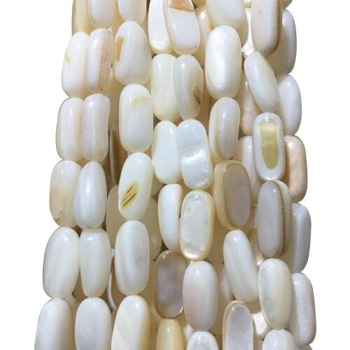 Free Shipping Fashion Jewelry 5x5x11~5x5x12mm Beautiful White Mother of pearl Shell Loose Beads 15" FG9045