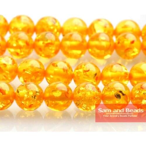 Free Shipping Synthetic Natural Stone Yellow Ambers Round Loose Beads 16" Strand 8 10 12MM Pick Size For Jewelry Making YAB01