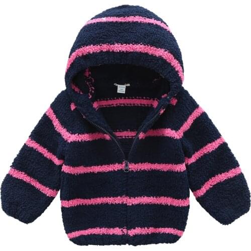 BOSBOOS Toddler Baby Boys Girls Cute Fleece Thick Hoodie Jacket Kids Soft Warm Outwear Coat Clothes