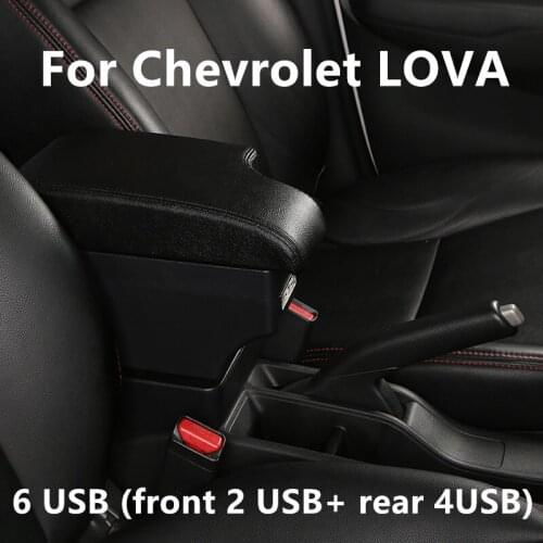 For Chevrolet LOVA armrest box central Store content Storage Chevrolet aveo armrest box USB interface