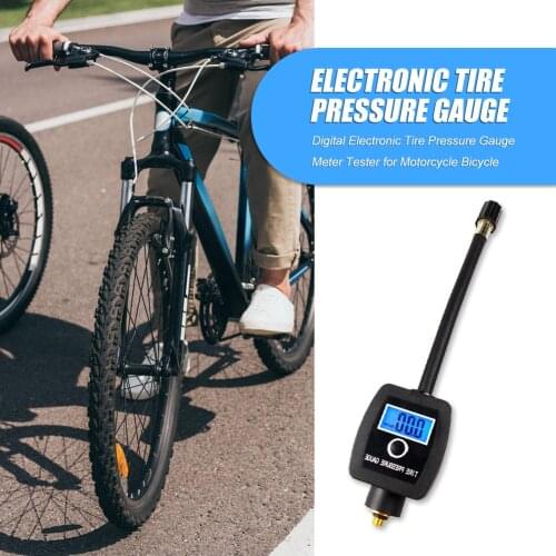 Electronic Tire Pressure Gauge Easily Installation Personal Portable Digital Display Bicycle Parts for Motorcycle Bicycle