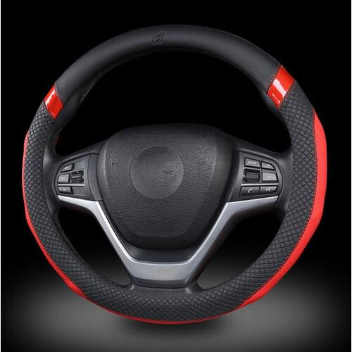 PU Leather Car Steering Wheel Cover Anti-Slip For Hyundai Funda De Volante De Coche Auto Accesorios Cubre Volante Interior Parts