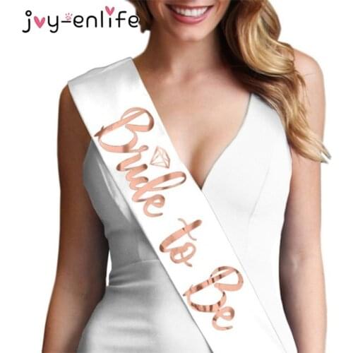 Bride To Be Satin Ribbon Sash with Diamond Ring Bachelorette Hen Party Sash for Wedding Party Bridal Shower Decoration Supplies