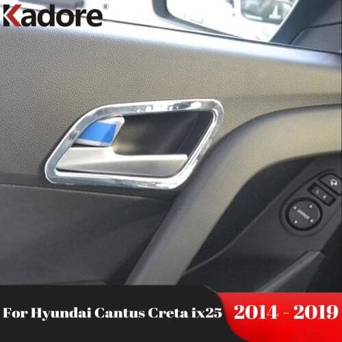For Hyundai Cantus Creta ix25 2014-2018 2019 ABS Matte Styling Inner Interior Car Door Handle Bowl Frame Cover Trim Accessories