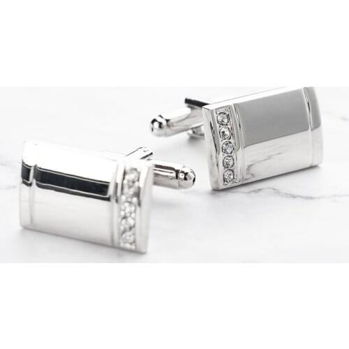 Fashion French Style Rhinestone Cufflinks Brand Cuff Button Crystal Cuff Jewelry High Quality Gift For Mens Shirt Wedding