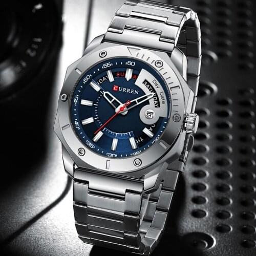 2020 Male Watch Watch For Man relógio masculino orologio uomo Mens Watch Curren Stainless Steel Strap For Mens Gift