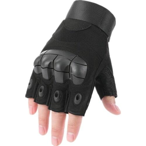 Army Mens Tactical Gloves Outdoor Sports Half Finger Gloves Military Combat Anti-Slip Rubber Protective Gear Tactical Gloves