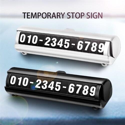 Personalized customization Car Temporary Stop Sign Creative Stereo Reverse Temporary Parking Card Car Temporary