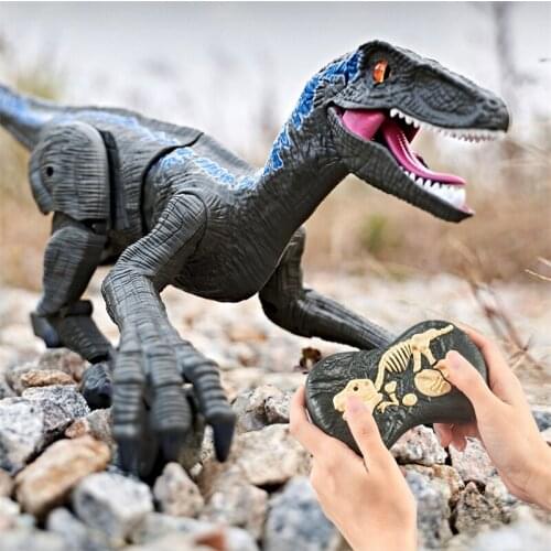 RC Dinosaur Toys Simulation Animal Remote Control Electric Dino Velociraptor Lighting Roar Kids Pet Boys Children Birthday Gifts