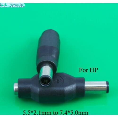 Cltgxdd 7.4 x 5.0mm DC Male to 5.5 x 2.1mm DC Female Power Plug Tip for HP Adapter