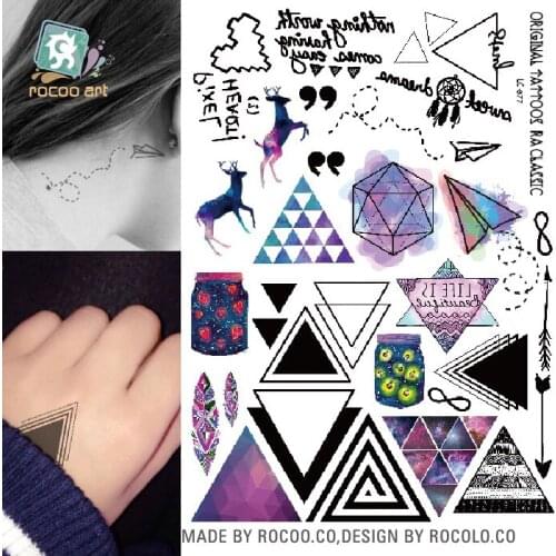 Rocooart LC877 New Watercolor Taty For Women Fake Tattoo Body Art Tatouage Flash Tatuagem Multi Style Temporary Tattoo Sticker