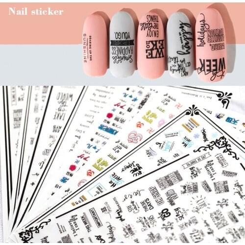 1pieces &11 stlye new Super Thin Self-Adhesive Letter 3d Nail Decal Stickers Manicure Nail Art Decoration Accessories Z0113