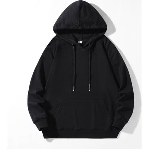 KKSKY Oversize Hoodie Sweatshirts Men Cotton Basic Pullover Streetwear Hip Hop Solid Hoodies Men Clothing Black White Pull Homme