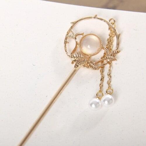 Vintage Flower Hairpins For Women Girl Hair Stick Ethnic Long Tassel Jewelry Handmade Sticks for Hair Jewelry Accessories Gift