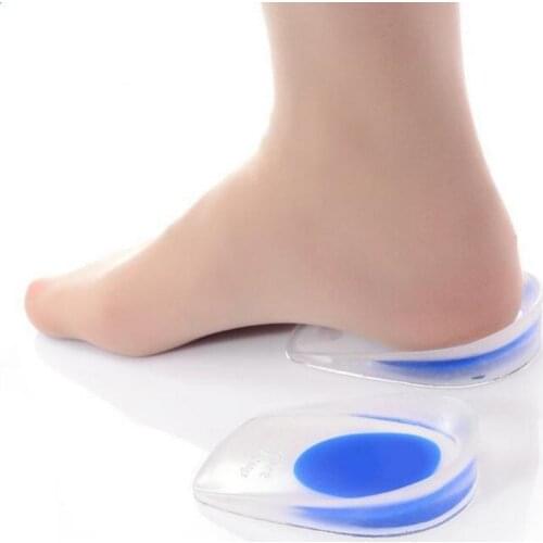 1Pair Foot Care Soft Silicone Gel Half Insole Shoe Pad Increase Heel Pain Relief Insert For Shoes Orthotic Insole Pedicure Tools
