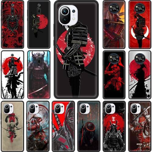 The samurai Japan Cell Phone Case for Xiaomi Mi Poco X3 NFC M3 F1 10T 9T Pro Note 10 A2 8 Lite 5G 11 CC9 9 SE 11 TPU Cover