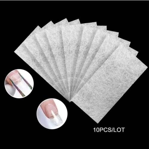 10PCS/LOT Silk Nail Extension Fiberglass Reinforce for Nail Building Extension Form UV Gel Acrylic Nail Art Tool Kit