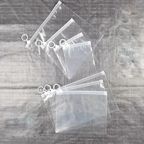 10Pcs Small Ziplock Bag Zipper Clear Storage Bag Cosmetic/Underwear Transparent Plastic Packing Bag Storage Bags 12x12cm/15x15cm