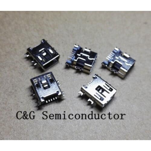 10pcs new MP3 MP4 socket mini USB 5P data interface broken plate USB female Shen board