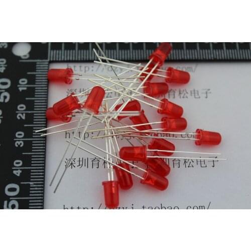 100pcs0pcs foot long red red light tube LED 5MM highlighted Shenzhen Yu-Electronics