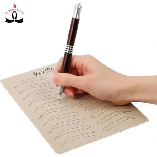 30pcs/lot package sale Brand Latex Permanent Makeup Micropigment Microblading practice skin With Eyebrow for Trainer