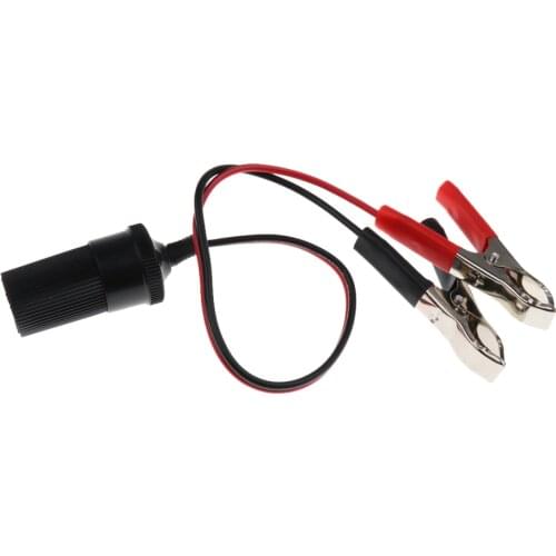 30A Car Cigarette Lighter Socket to Alligator Clip Battery Charger Cable 12V