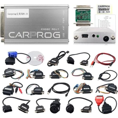 Carprog Full Perfect Online Version Firmware V8.21 With All 21 Adapters Full Authorization ECU Chip Tunning car Diagnostic Tool