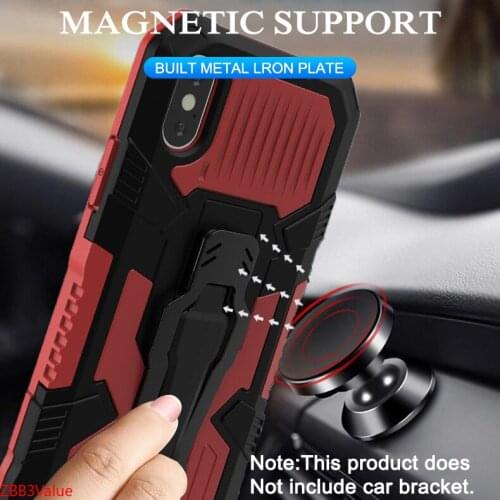 Anti fall Heavy protection mech warrior Bring Bracket Phone Case For Huawei Prime 2018 2019 Nova 2 Lite Y6S Y5 Y6 Y7 Y9 Pro Case
