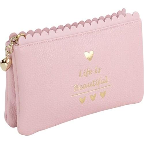 Women Small Cosmetic Bag Travel PU Zipper Makeup Pouch Korean Cute Make Up Organizer Necessaire Lipstick Beauty Toiletry Bag