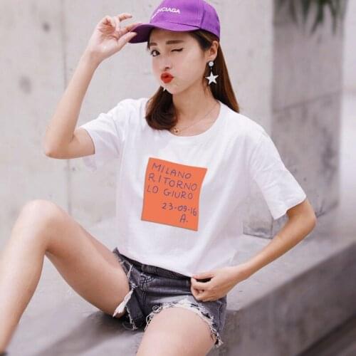 Summer Women Short Sleeve T Shirt Casual printing O-Neck t-shirts Female Oversize tshirt Loose Harajuku streetwear tee Tops