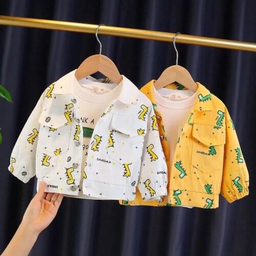 Boys baby kids jackets coats childrens boys spring autumn new baby hooded cartoon jeans casual cotton tops jackets P4 199