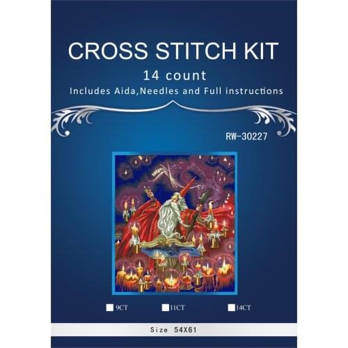 56X63CM, 14CT Beautiful Lovely Counted Cross Stitch Kit Scarlet Wizard Magician dim 35
