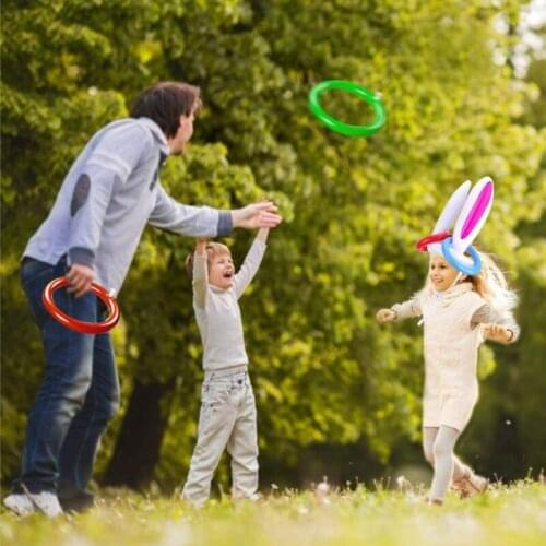 Inflatable Bunny Ears Ring Toss Games Party Game Toys for Kids Parents Christmas Indoor Play