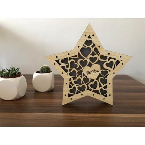 Night light wooden personalized valentines day gift special design home decoration decorative night light