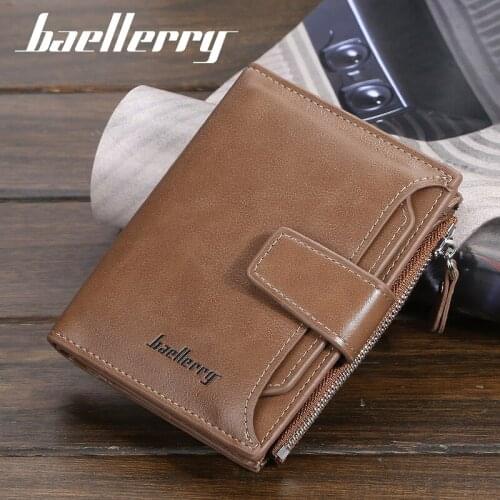 2020 New Vintage Mens Wallet Business Men Wallets Hasp Male Purse Big Capacity PU Leather Short Money Bag Coin Purse Card Holder