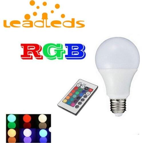 New Arrival RGB Bulb LED Light E27 3W 5W 7W Spot light 110V 220V Bedroom Lighting With 24keys IR Remote Controller Saving Bulb