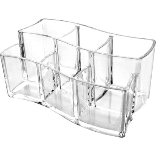 Cosmetic Organizer, Make-Up Storage Crystal Clear Cosmetic Brush Cosmetic Storage Container Jewelry Box