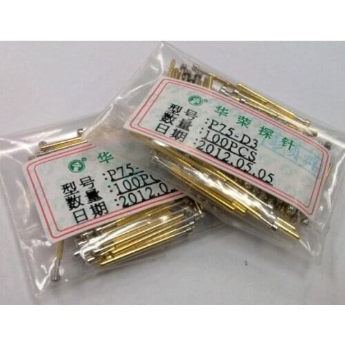 P75-D3 Test Needle 1.5MM Large Round-head Test Needle 1# Spring Round-head Needle 1 75MIL Spring Needle