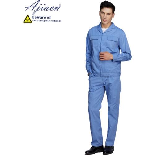 Genuine anti electromagnetic radiation Slim multi-pocket work clothes computer room monitoring room EMF shielding clothing suits