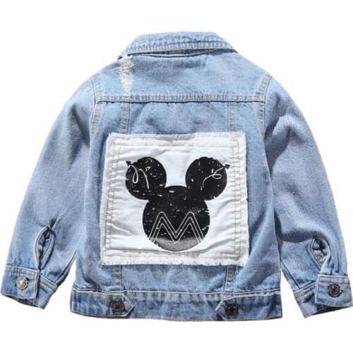 Autumn Children Clothing Baby Girls Clothes Outerwear Jean Fashion Jackets Coats Cartoon Mickey Denim Jacket Boys Girls Coats