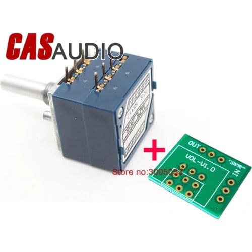 Genuine ALPS Type 27 RK27 Stereo Potentiometer Selectable Resistance 10KA 20KA 50KA 100KA Round Shaft + PCB For Preamp Amplifier